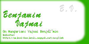 benjamin vajnai business card